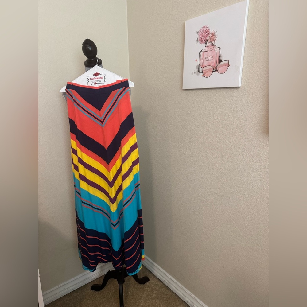 Colorful Striped Maxi Skirt